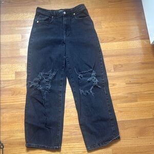 Women's Black Distressed Jeans